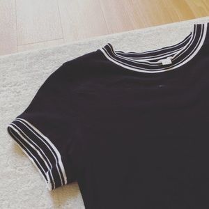 *Garage brand* Varsity Rib Stripe Skimmer Top